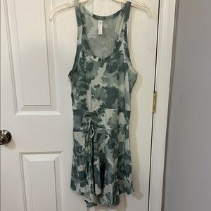 Anthropologie DAILY PRACTICE BY ANTHROPOLOGIE HALF PIPE MINI DRESS Green camo M